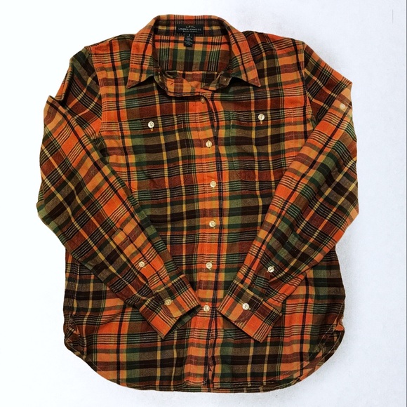 Ralph Lauren Tops - RALPH LAUREN Plaid Flannel Long Sleeve Shirt Sz S